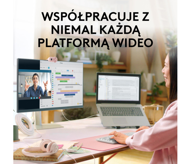 Logitech BRIO 100 różowy - 1172739 - zdjęcie 12